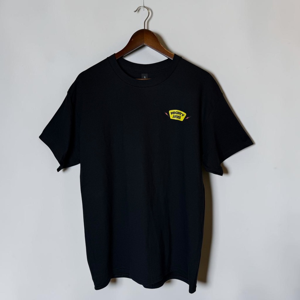 Mighty Jaxx Shirt Spray Paint Tee Black Unisex Heavy Cotton size Large - Picture 3 of 5
